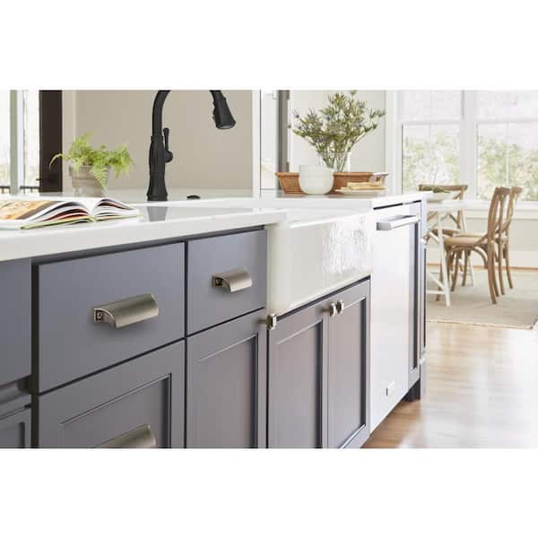 Jolene 1-3/16 in. (30mm) Classic Black Brushed Nickel Arch Cabinet Knob