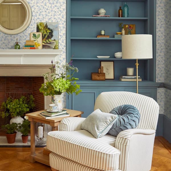 Misterton Trail Pale Seaspray Blue Wallpaper