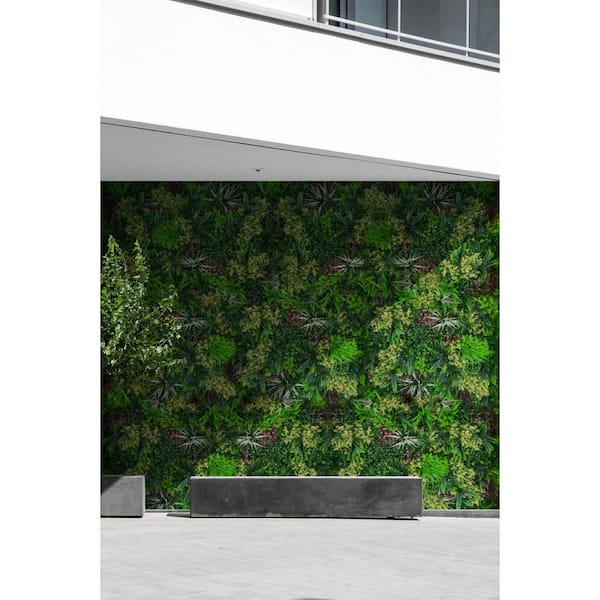 Green Smart Dekor 19 .68 in. x 19 .68 in. Artificial Tuscany Wall