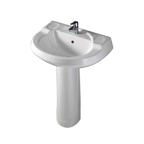 Barclay Products Wynne 705 Pedestal Combo Bathroom Sink in White3