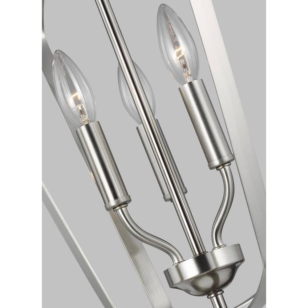 Romee Brushed Nickel Modern 3-Light Indoor/Outdoor Pendant