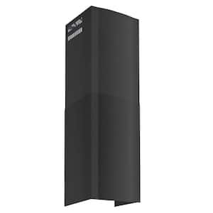 Chimney Extension in Black (Up to 11 ft. Ceiling) for Wall Mount Range Hood (Upper and Lower Piece Set)