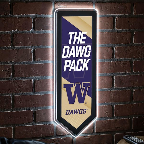 Evergreen University of Washington Pennant 9 in. x 23 in. Plug-in LED Lighted Sign