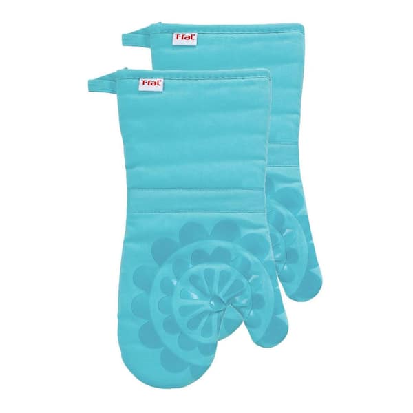 T-Fal Blue Medallion Cotton Silicone Pot Holder (2-Pack)