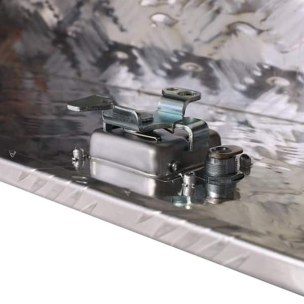 39 in. L x 13 in. W Silver Aluminum Outdoor Portable Tool Box with Lock and Key