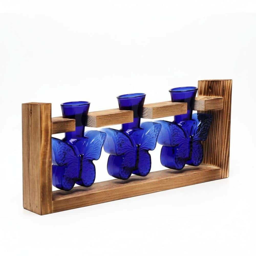 Butterfly Planter Glass Propagation Station, Wooden Stand, Home Decor Gifts for Mom price history on PriceWatchPro