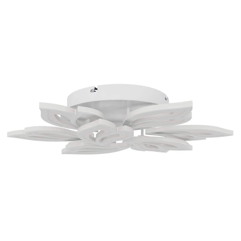 Modern 29.72 in. Flower Shape LED Flush Mount Acrylic Leaf Petals Ceiling L