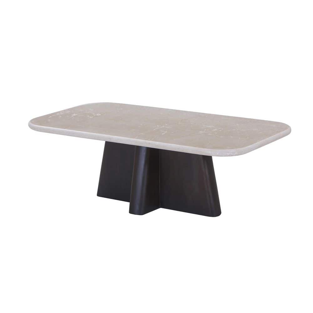 Wren 47 in. Espresso Rectangle Bottocino Marble Top Coffee Table price history on PriceWatchPro