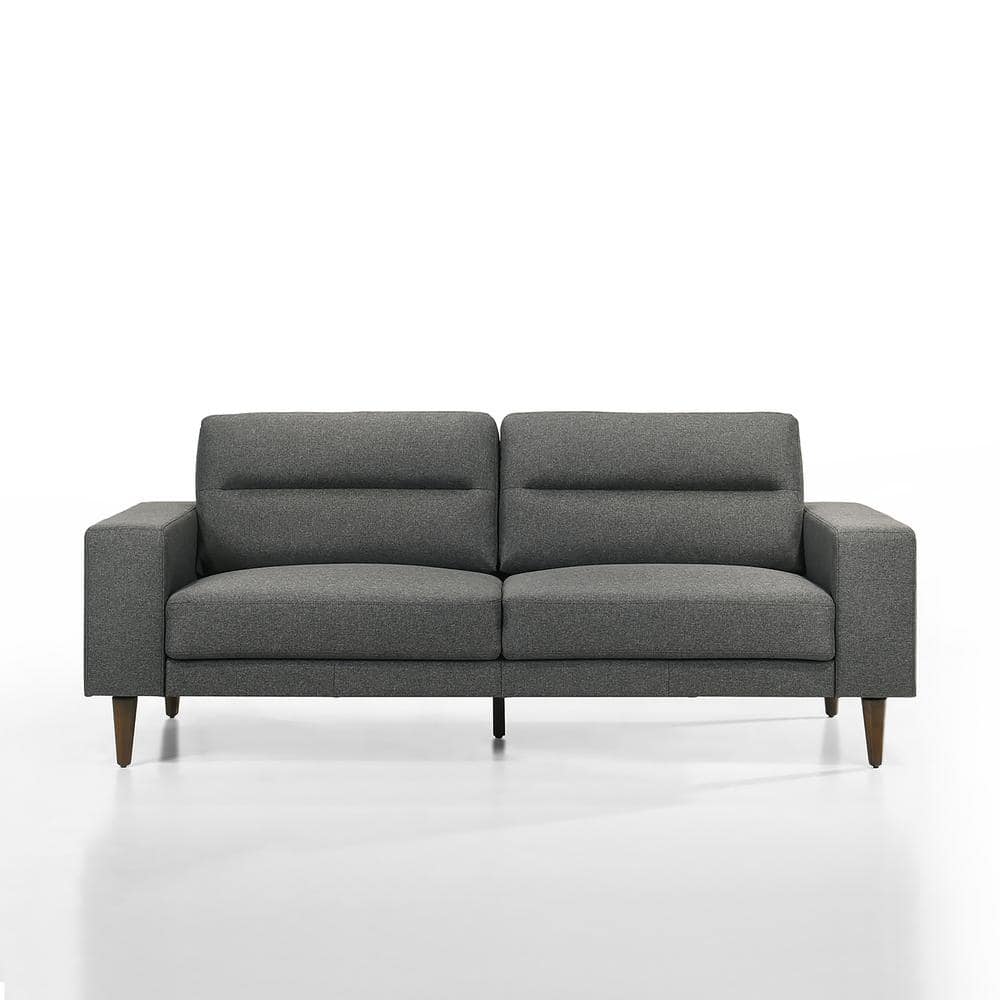 Vale 2-Piece Gray Polyester Fabric Sofa and Chair Set