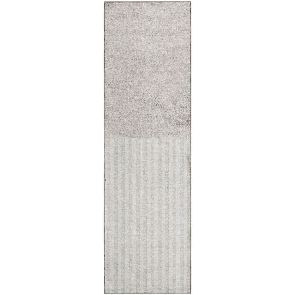 Mayfield Premium Machine Washable Abstract AMF2134 Putty 2 ft. x 7 ft. Runner Rug price history on PriceWatchPro