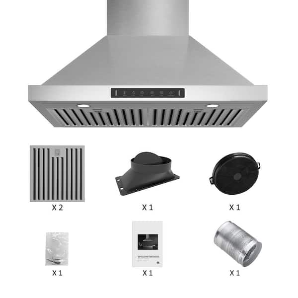 VIKIO 30 in. 900 CFM Convertible Wall Mount Range Hood in