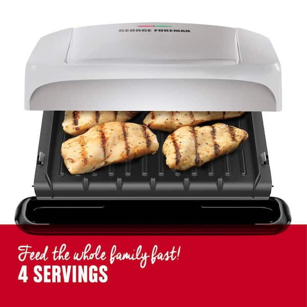 4-Serving Removable Plate & Panini Grill - Black