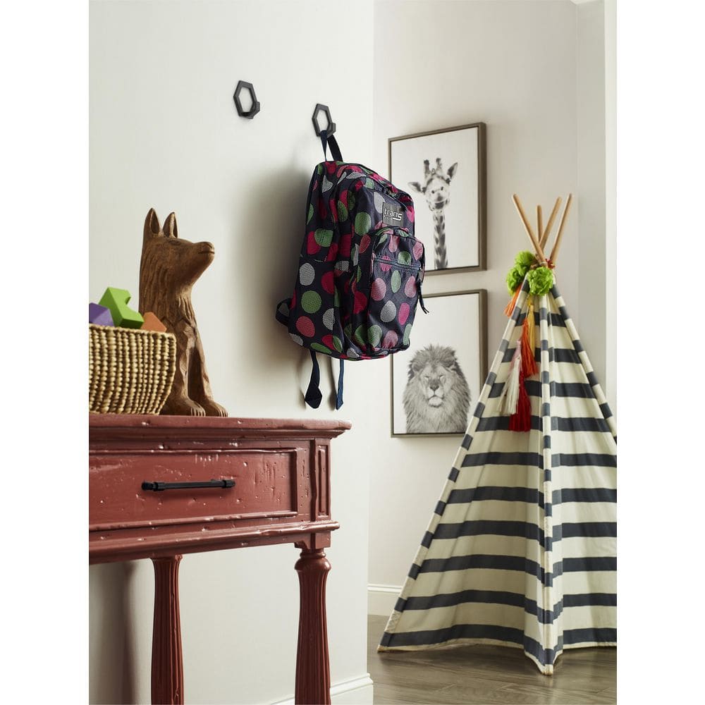 Matte Black Hexagonal Single Prong Decorative Wall Hook