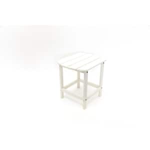 Corona 18 in. White Recycled Plastic Outdoor Side Table