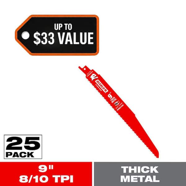 DIABLO 9 in. 8/10 TPI Bi-Metal Reciprocating Saw Blades for Thick
