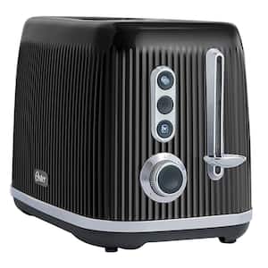 Retro 2-Slice Toaster with Extra Wide Slots in Black