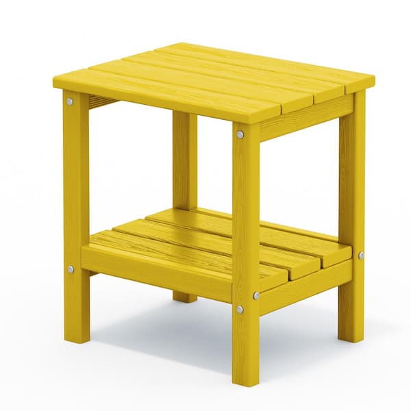 Have a question about JEAREY Yellow Rectangle Resin Outdoor Side Table