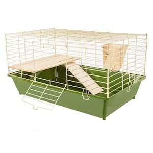 Natural's Guinea Pig Cage with Wooden Shelf, Ramp and Hay Feeder - 28.5 in. 17.5 in. x 15.25 in