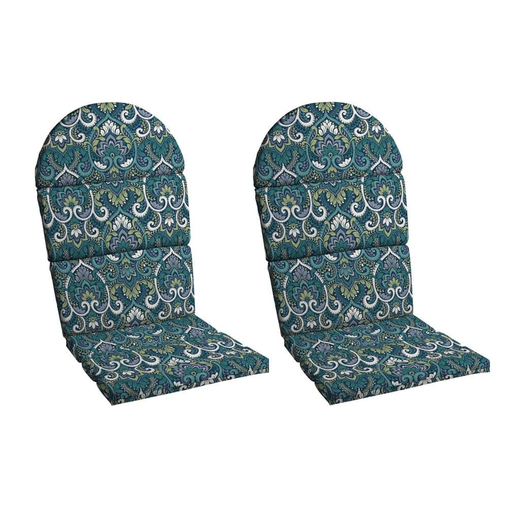 20 x 46 Outdoor Foam Adirondack Cushion, Sapphire Aurora Blue Damask (Set of 2)