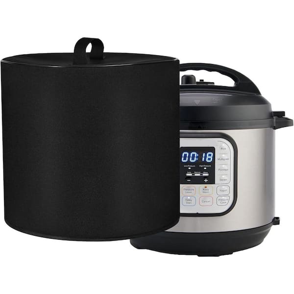 Heavy Duty 6 qt. Black Nylon Waterproof Pressure Cooker Dust Cover with Handle for Electric Slow Cookers