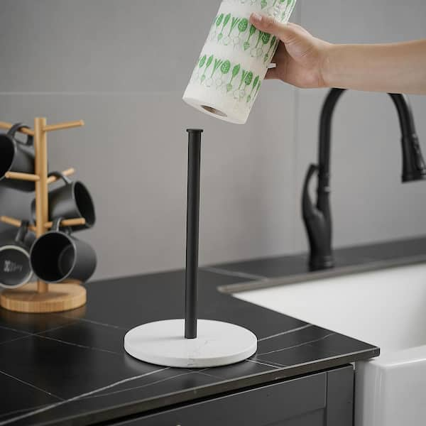 Creative Scents Black Marble Toilet Paper Roll Holder : Target