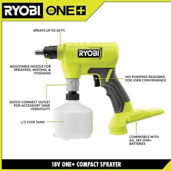 RYOBI ONE+ Cordless Battery 0.5L Compact Chemical (2-Tool) Only) P28014BTL-2X - The Depot