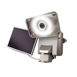Solar Silver Motion Sensing Outdoor Integrated LED 1100-Lumens 1-Watt Path Light