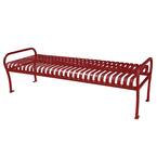 6 ft. Red Premier Backless Bench