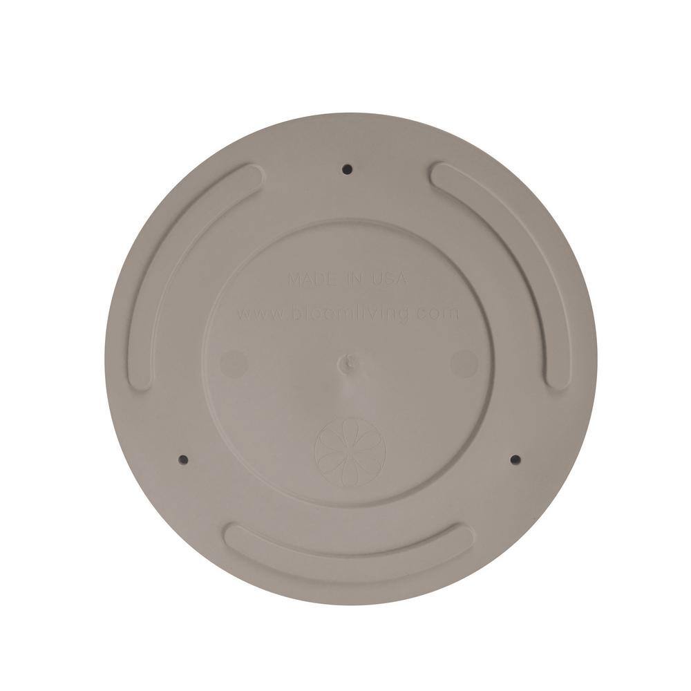 Pebble Stone Beige Round Resin Planter with Saucer