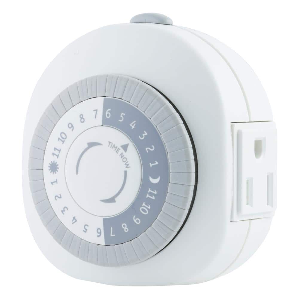 GE Indoor Plug-In 24-Hour Mechanical Timer, 3 Pack, White