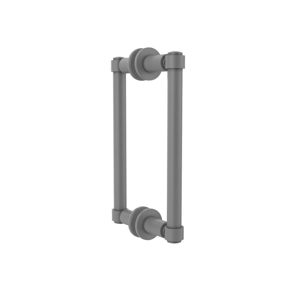 Allied Brass Contemporary 8 in. Back to Back Shower Door Handle in Matte Gray 4058BBGYM The