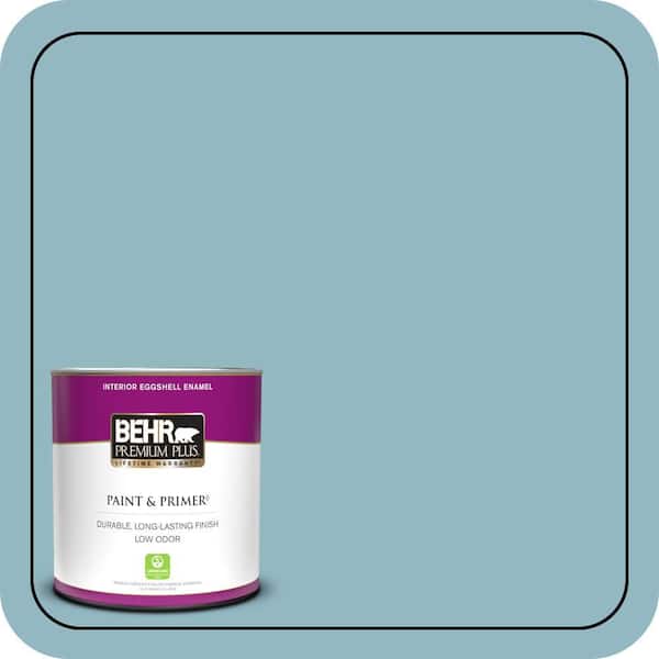 BEHR PREMIUM PLUS 1 qt. #PPU13-09 Tahoe Blue Eggshell Enamel Low Odor Interior Paint & Primer