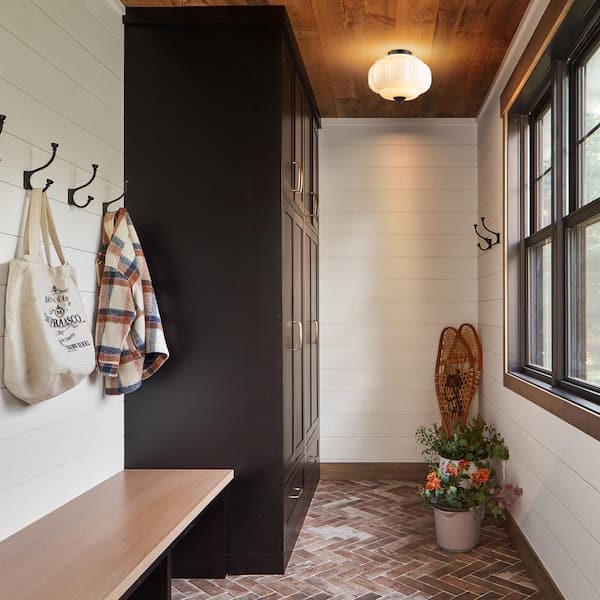 Elizabeth 15" 3-Light Vintage Black Cone Frosted Glass Semi-Flush Mount Ceiling Light for Foyers, Hallways