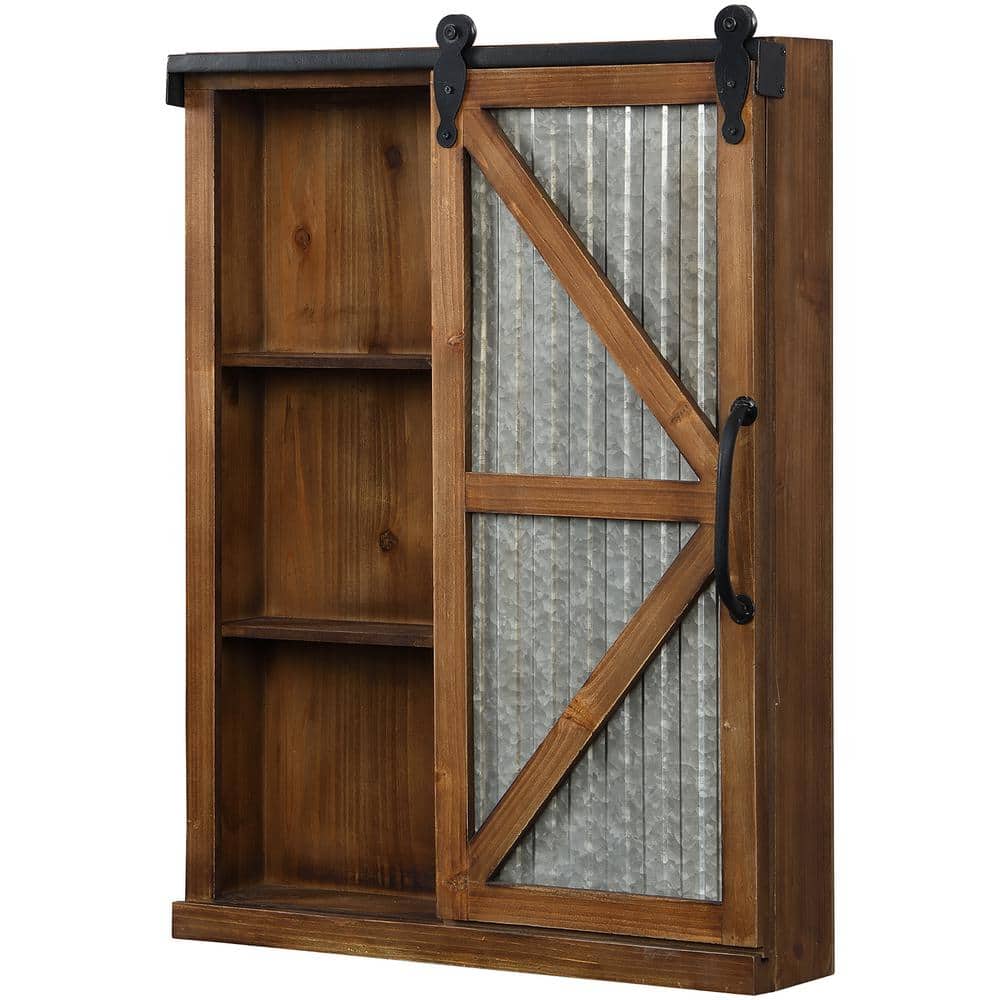 FirsTime & Co. 21 x 5.5 x 28 in. Square Brown Winona Farmhouse Barn