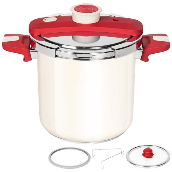 8.5 qt. 304 Stainless Steel Stovetop Pressure Cooker, 6-Fold Safety System, One-Hand Easy-Open Lid, 2 Pressure Settings