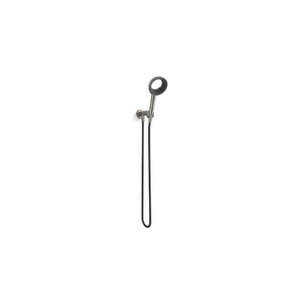 KOHLER Statement VES 1-Spray Patterns with 1.5 GPM 6 in. Wall Mount Handheld Shower Head in Vibrant Brushed Nickel