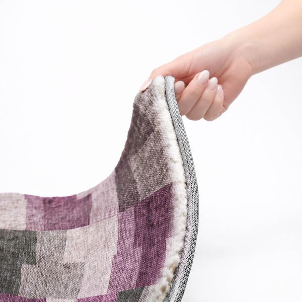Dream Shag Premium Machine Washable Abstract ADS659 Merlot 9 ft. x 12 ft. Area Rug