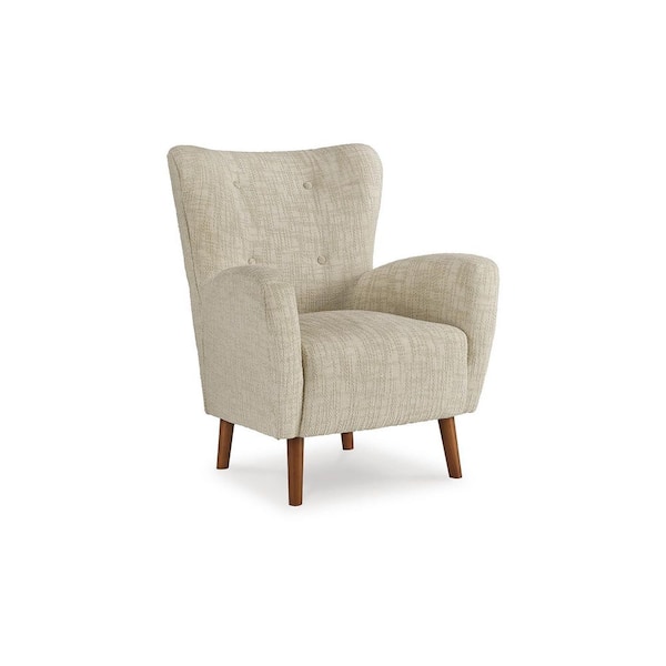 Jemison Next-Gen Nuvella Beige Polyester Arm Chair