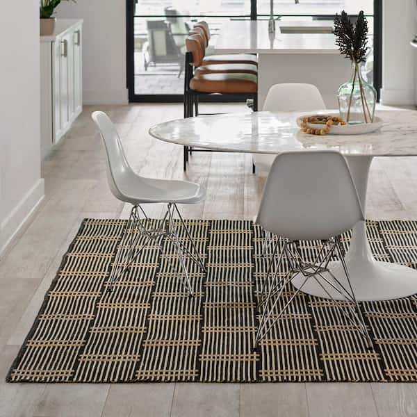 Double Dash Natural 5 ft. x 8 ft. Reversible Indoor/Outdoor Area Rug
