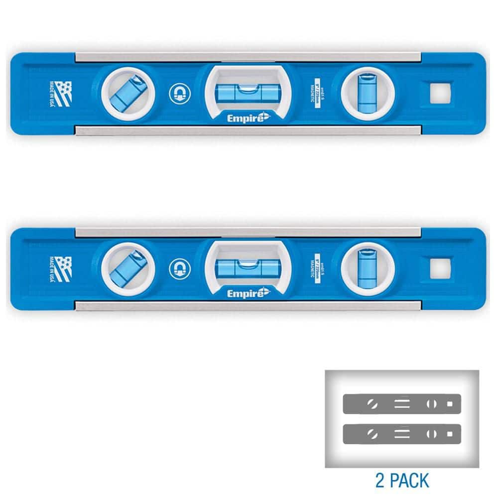 UPC 045242359257 product image for 9 in. True Blue Professional Magnetic Torpedo Level (2-Pack) | upcitemdb.com