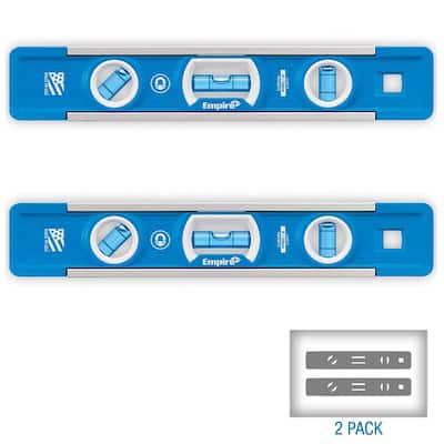 Empire 9 in. True Blue Professional Magnetic Torpedo Level (2-Pack) EM81.9G