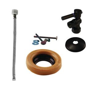 1/2 in. Nominal Compression Toilet Supply Kit in Oil Rubbed Bronze