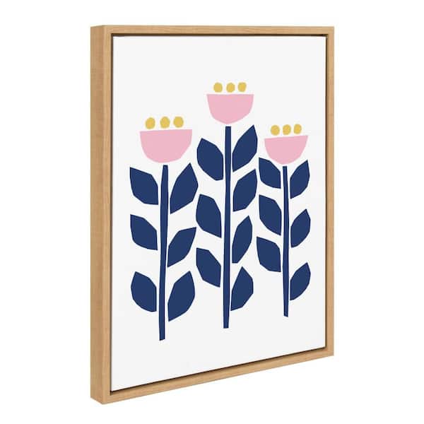 Sylvie "Scandinavian Flowers" by Myriam Van Neste Natural Framed Art Print 18 in. x 24 in.