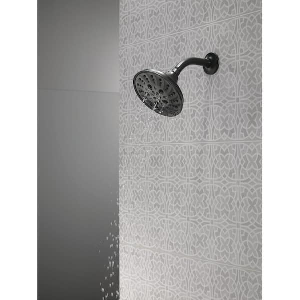 Delta Pivotal 5-Spray 6 in. Single Wall Mount Fixed Rain H2Okinetic good Shower