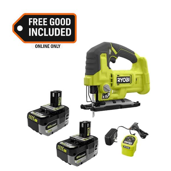 ONE+ 18V Lithium-Ion HIGH PERFORMANCE Kit w/ 4 Ah Battery, 6 Ah Battery, Charger, & FREE ONE+ Cordless Jig Saw