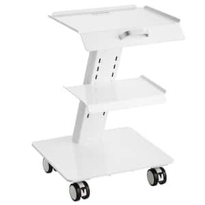 Kitchen Cart, Lab Trolley, 3-Layer Rolling Lab Cart, Metal Mobile Trolley Wheels, Tray Rolling for Lab, Clinic