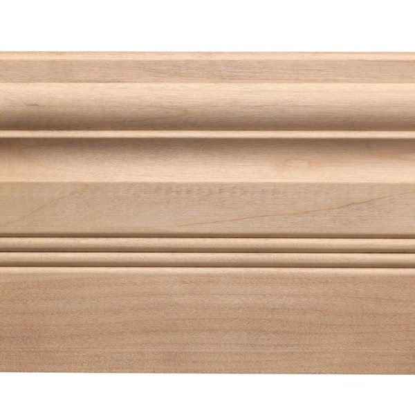 . 688 in. D x 5.5 in. W x 48 in. L Unfinished Poplar Baseboard Moulding
