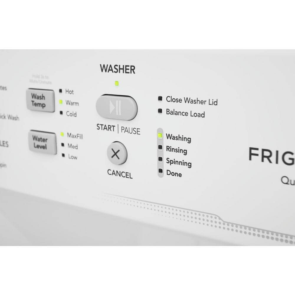 White Electric Stacked Washer and Dryer Combo