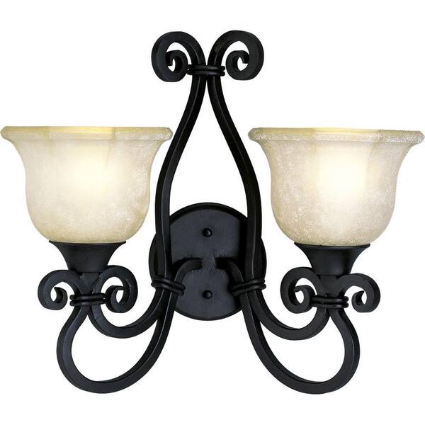 Thomasville Lighting Guildhall Collection Forged Black 2-light Wall Sconce-DISCONTINUED