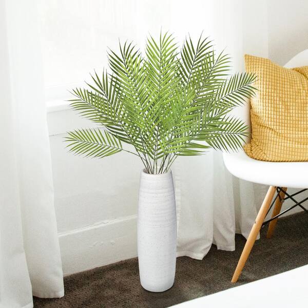 LIVING LUXURY 33 in. Artificial Palm Leaf Stem Plant Greenery